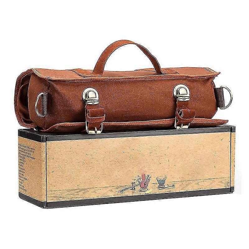 Bartender Set Canvas Leather Portable Bartender Kit