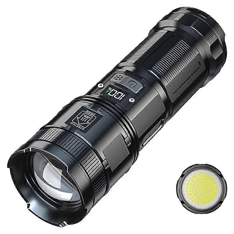 P90 LED Flashlight Rechargeable Zoomable Tactical Torch
