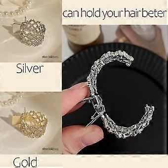 2 PCS strass garras de cabelo menina alta ponytail clip fixo hairpin garra clip avançado sentido cabelo moda acessórios headwear para mulheres meninas daugh