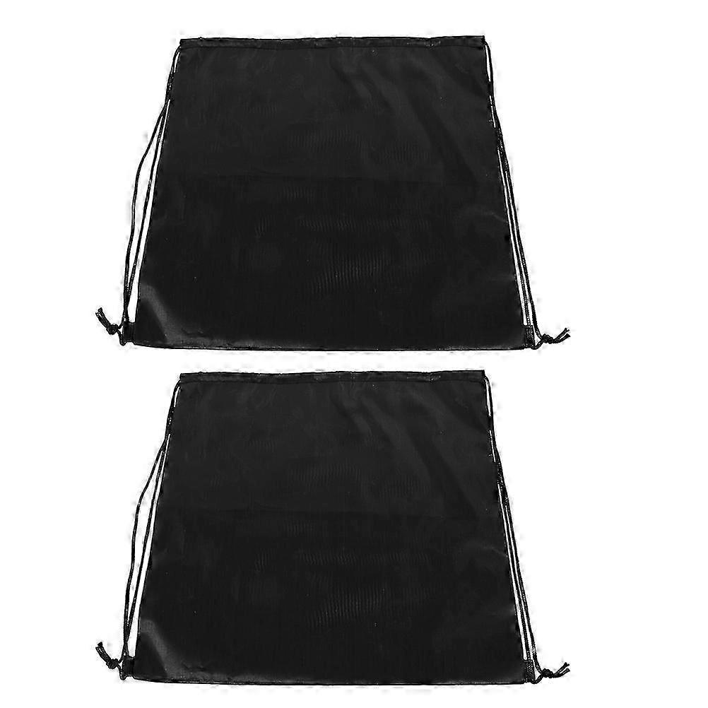 Storing Bag Drawstring Sack for 2Pcs Black Oxford Fabric Backpack