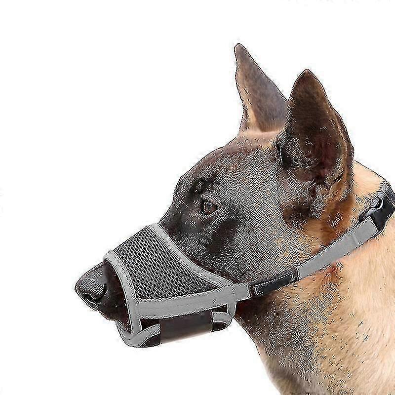 Dog Muzzle, Soft Nylon Anti-dropping Muzzle, Air Mesh Breathable Drinkable Dog Muzzle With Adjustable Loop