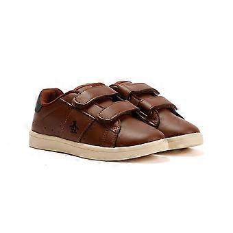 Penguin Junior Marble Tan/Navy sneakers