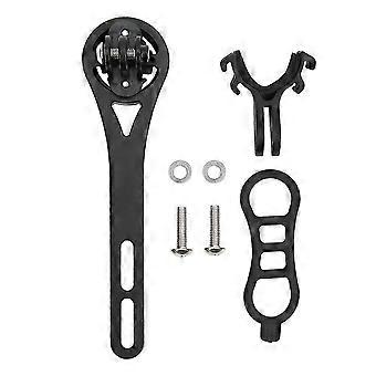 2024Metal Bicycle Riding Code Table GPS Seat Extension Mount Bracket compatible with Bryton / Garmin / WAHOOblack