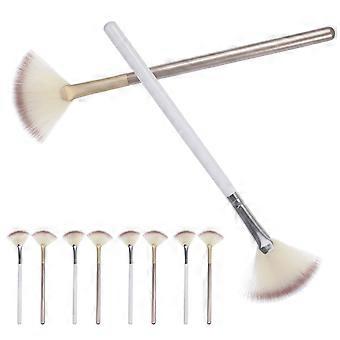 10Pcs Fan Shaped Makeup Brush for Powder Highlighter Assorted Colors