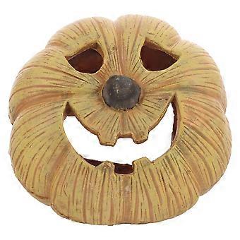 Resin Reptile Hideout Cave Pumpkin Shaped Hide for Decoration 2Pcs