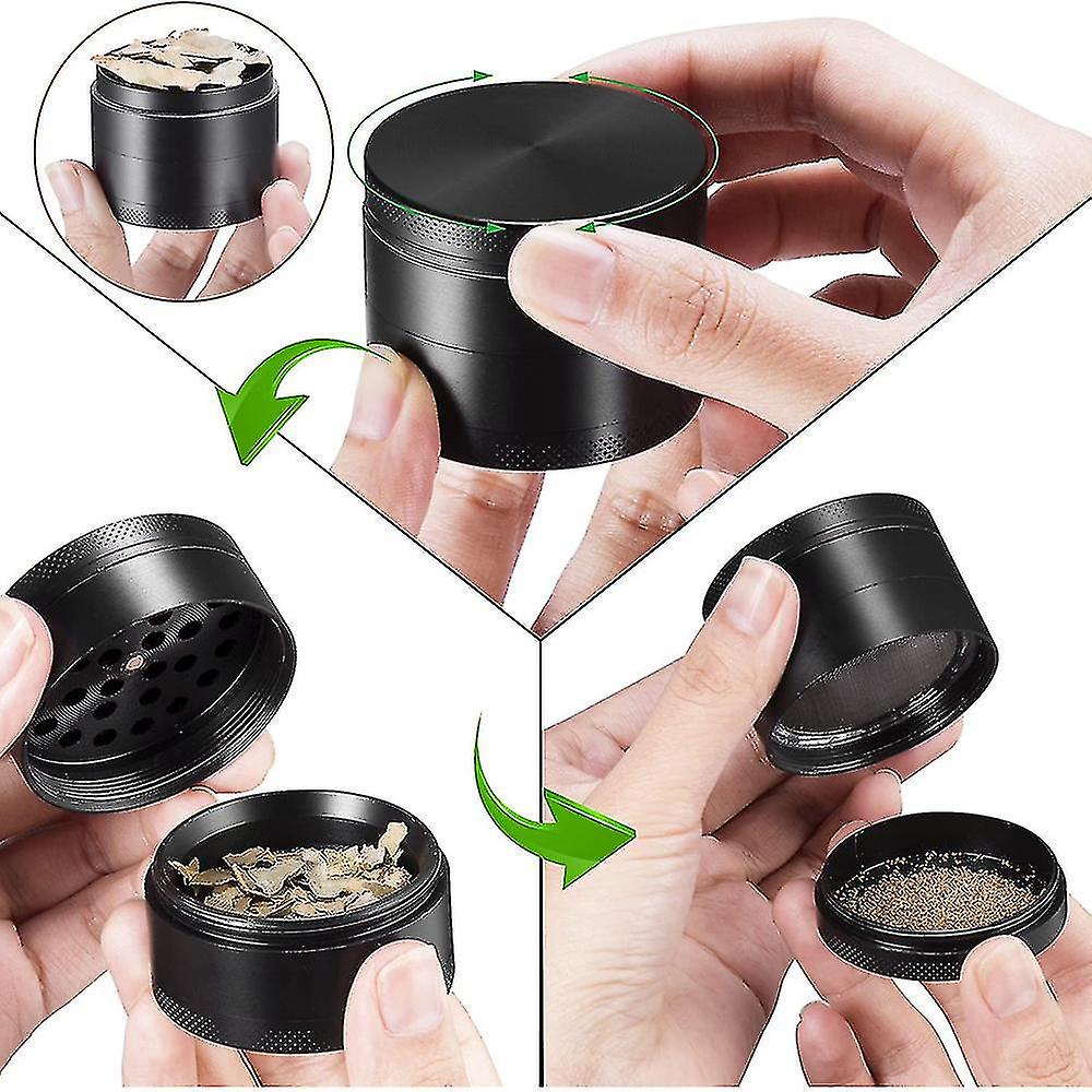 4-layer2" Herb Grinde, Zinc Alloy Manual Grinder, Spice Grinder