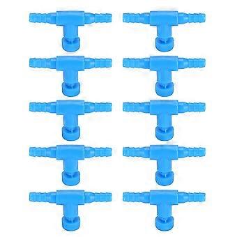 10pcs Fischtank T-Anschluss 3-Wege-Pumpe Airline-Schlauch Luftvolumen-Einstellventil für 0,2-Zoll-Schlauch