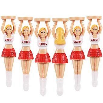 6PCS/Pack Outdoor Girl Tees Plastic Holder for Golfers Use Gift