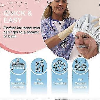 No Rinse Shampoo Caps for Bedridden Care, Waterless Hair Wash with Conditioner, Disposable Shower Caps for Home Care and Travel