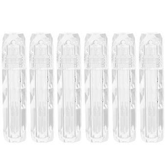 Lip Gloss Containers Transparent ABS Tubes for Lip Gloss 6Pcs