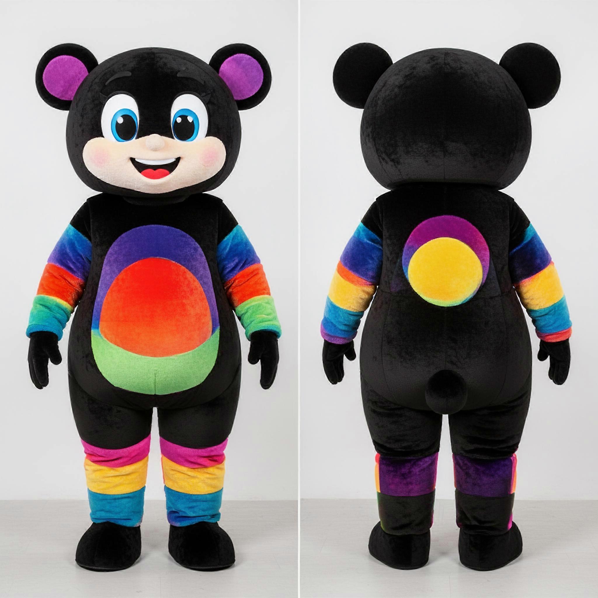 MASTICOT Black Flexible Contortionist Mascot