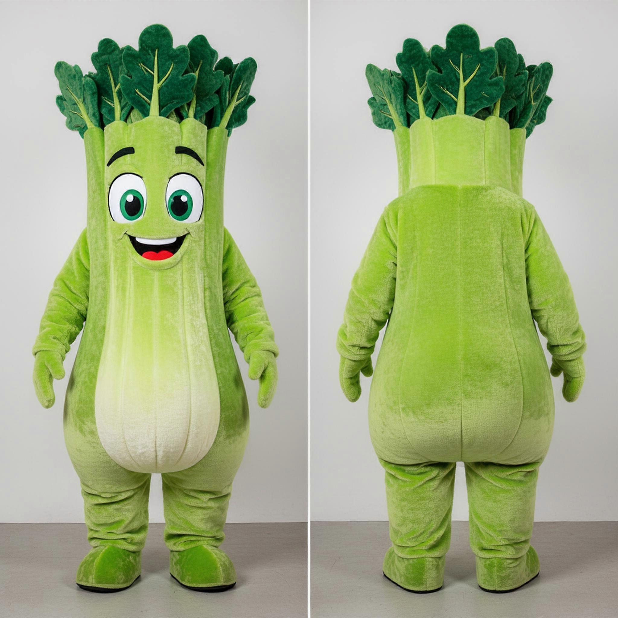 MASTICOT Lime Green Rounded Celery Mascot