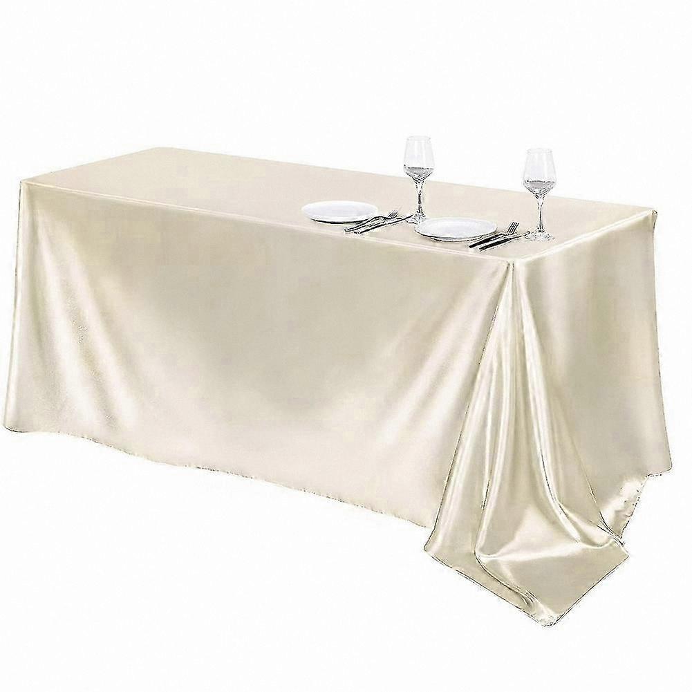 Tablecloth Rectangular Solid Color Glossy Satin for Weddings, Banquets, and Hotel Events