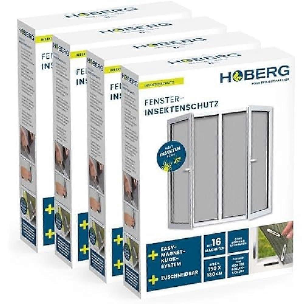 Magnetic Window Screen with Custom Cut Size, Tool Installation, Breathable Mesh, 4 Pack