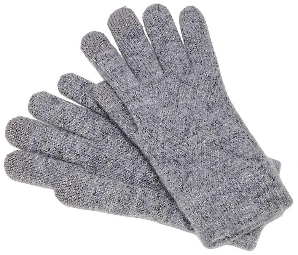 Elie Beaumont Knitted Weave Gloves - Grey