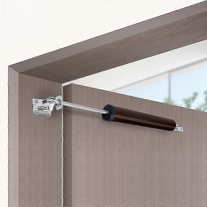 Automatic Door Closer: Slow Closing, 90 Degree Positioning Limit, Buffer Adjustment-Brown