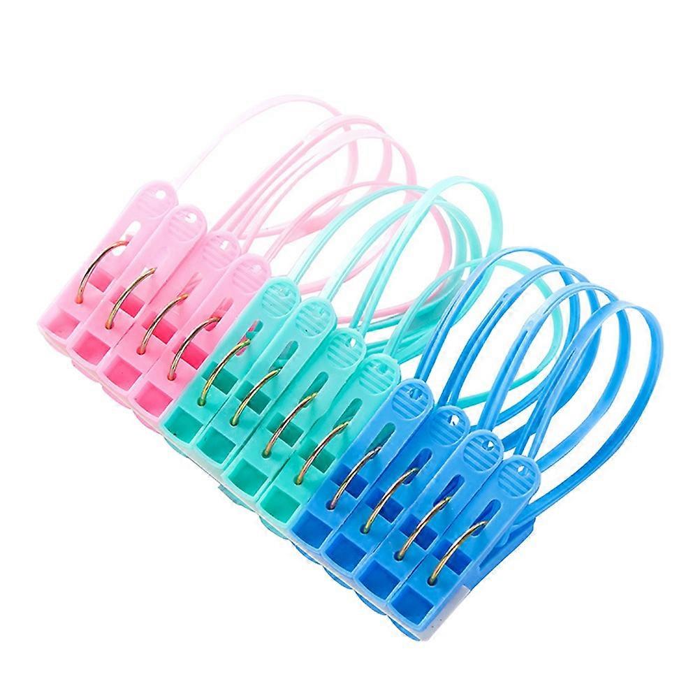 Multi-Function Plastic Cloth Clips for Clamping Clothes 24Pcs Assorted Color