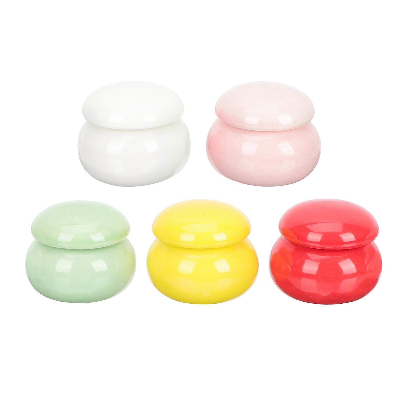 Ceramic Mini Tea Leaf Jars for Storage Use 5Pcs Creative Containers