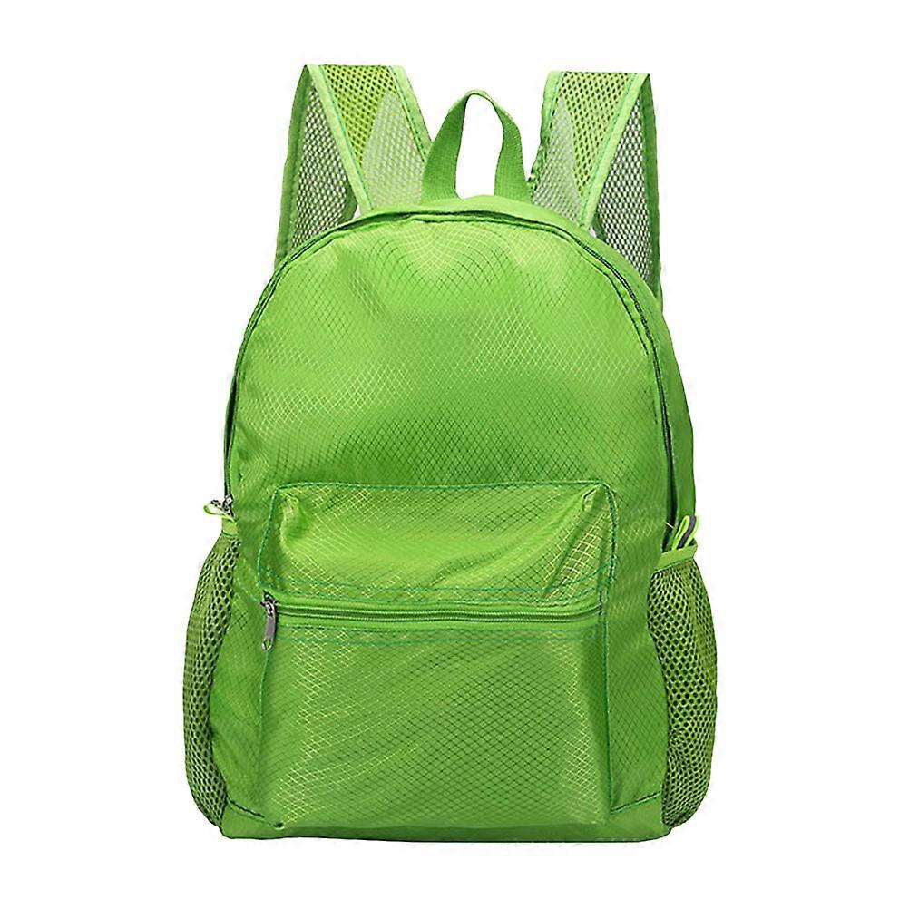 Green Foldable Backpack for Camping Featuring Travel Use