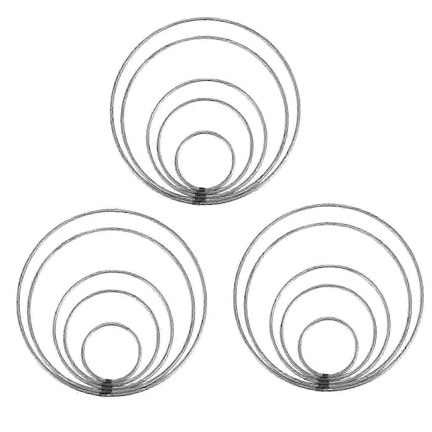 Silver Metal Craft Rings 5 Sizes