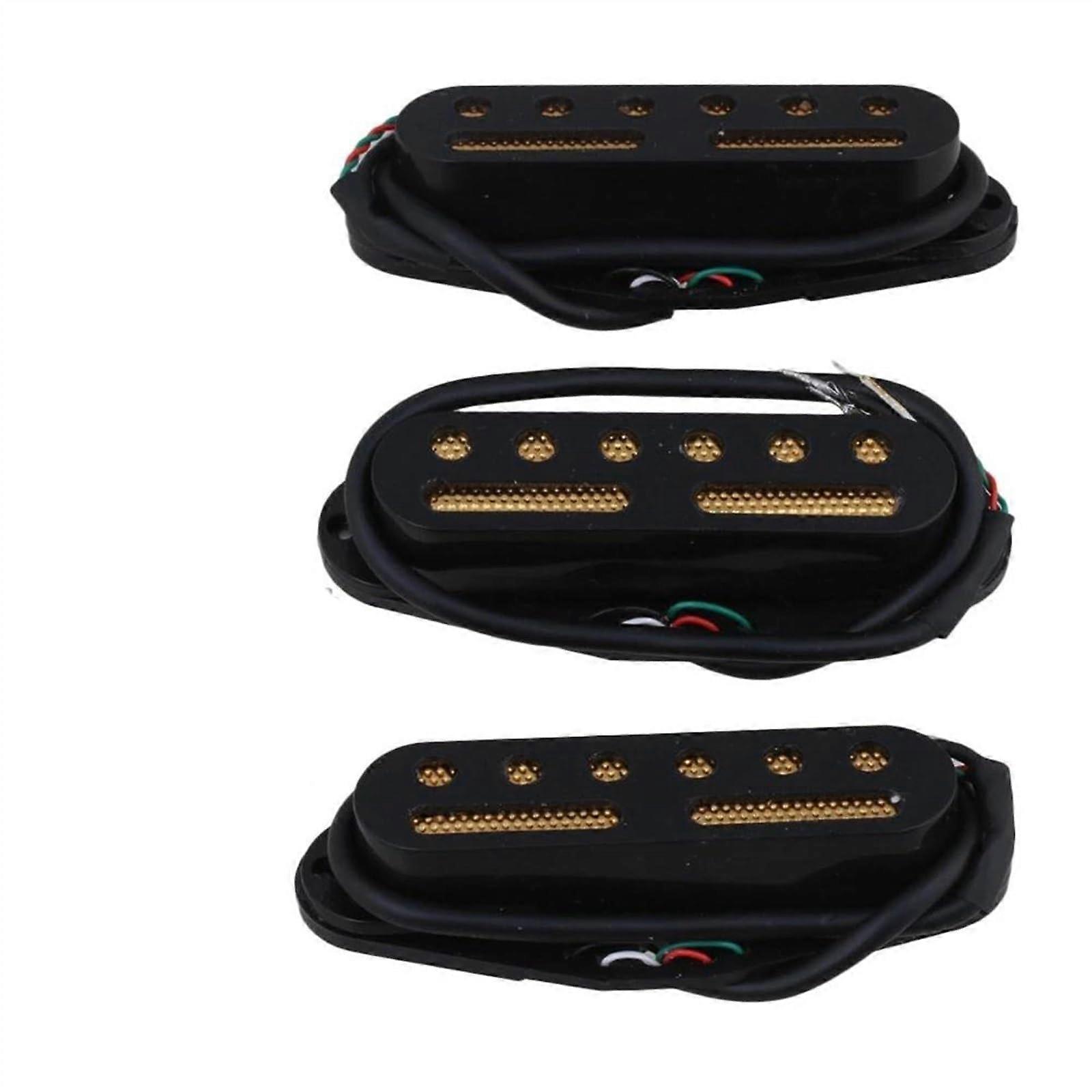 ZALHIN Electric Guitar Pickups Set 3PCS Black Humbucker Replacement with Coil Split Function