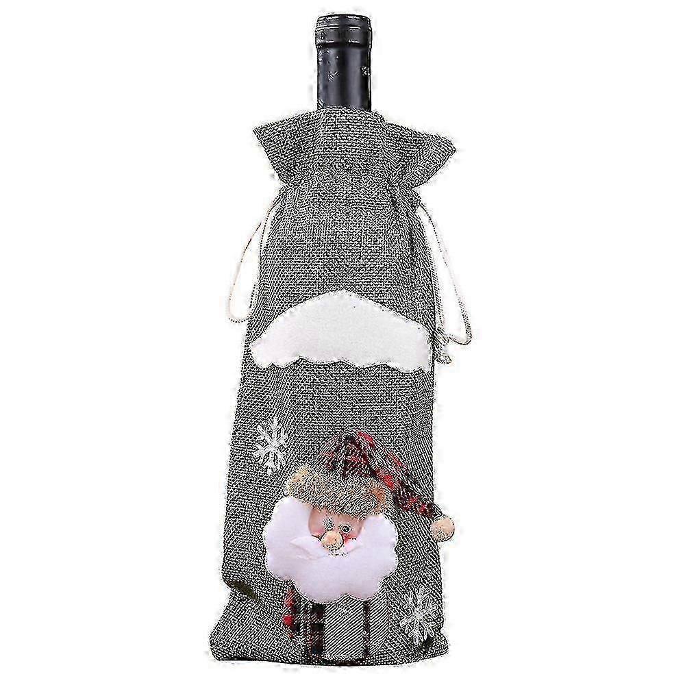 Christmas Drawstring Bottle Bags