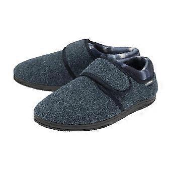 Dunlop - Chaussons Velcro pour hommes avec semelle en mousse à mémoire de forme