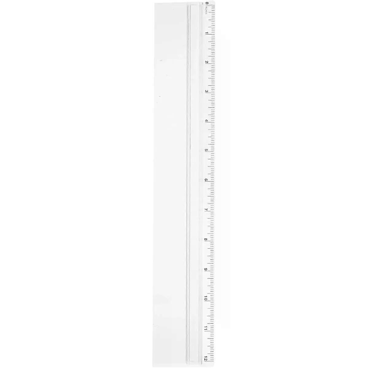 12 Inch Plastic Magnifying Ruler, Measuring Tool for Office
