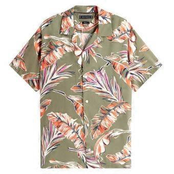 Tommy Hilfiger Mens Tropical Regular Short-Sleeved Shirt