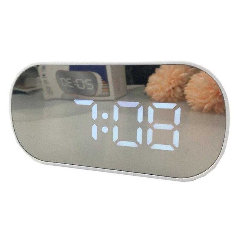 Multifunctional Lcd Screen Electronic Clock Silent Mirror Slarm Clock Led Temperature Timer