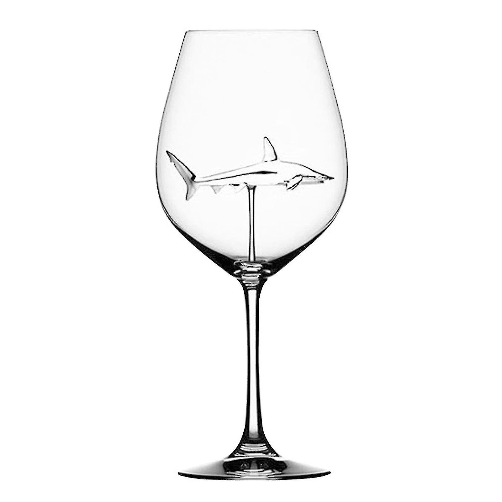 Red Wine Glasses With Shark Inside Goblet Glass Clear Glass For Home Bar Party