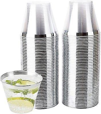 25 Pack-9oz Plastic Cocktail Glass,sturdy Rimmed Plastic Cup