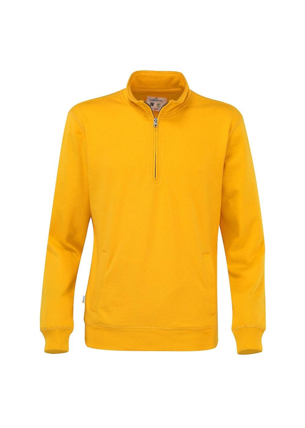 Menn Cottover Half Zip Unisex hettegenser 141012