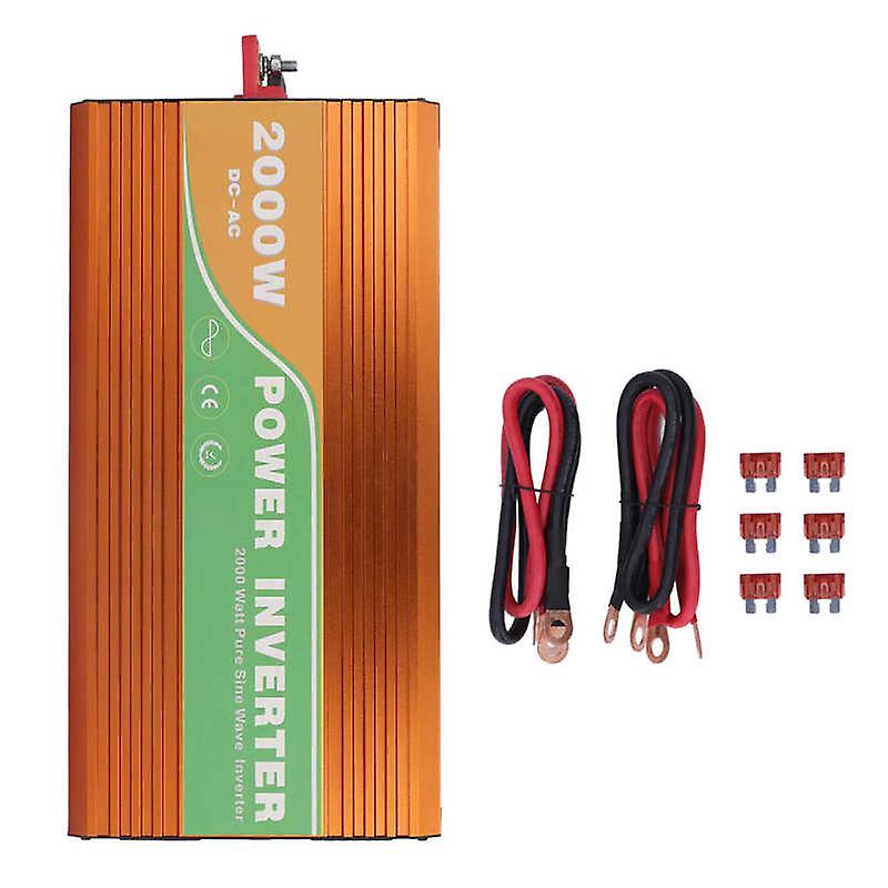 2000W Pure Sine Wave Dc12v Dc24v Input To Output 220v Voltage Converter Power Transformer For Car
