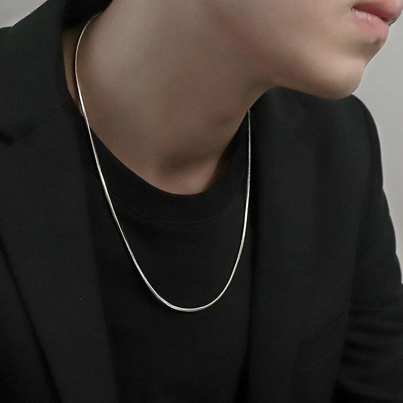 Simple Snake Bone Chain Stainless Steel Necklace