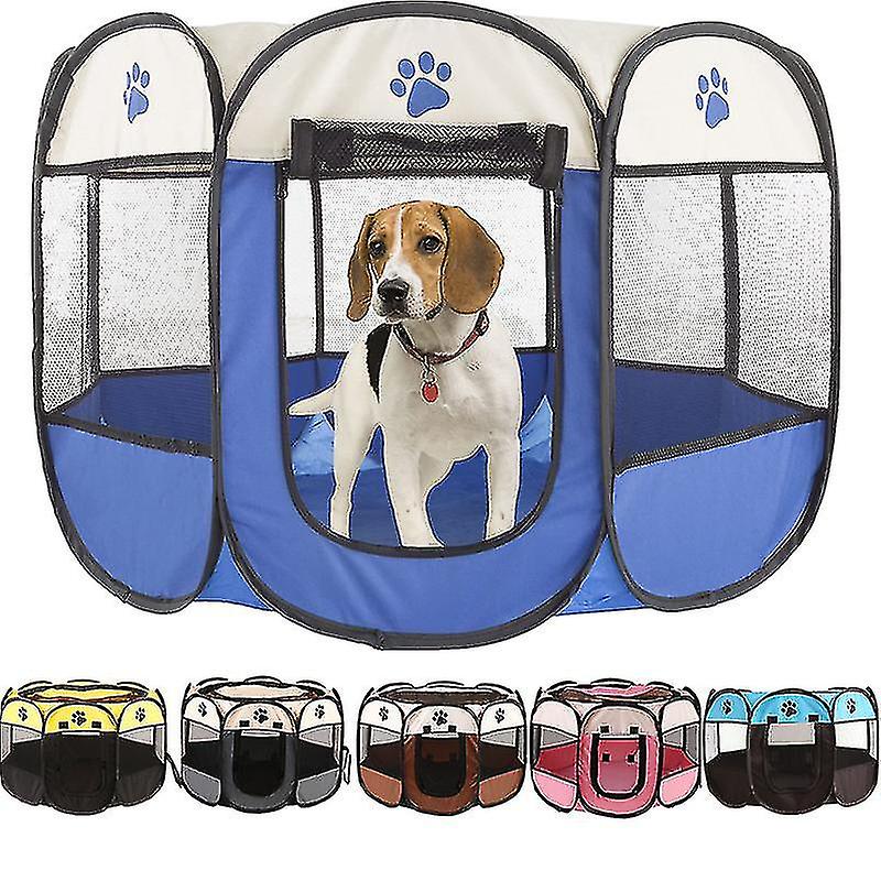 Portable Folding Pet Tent Dog House Octagonal Cage For Cat Tent Playpen Puppy Kennel Easy Operation Fence Outdoor Big Dogs House