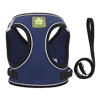 Adjustable Anti-Pull Dog Harness, Reflective Dog Harness Breathable Soft Comfort Padded Vest for Small, Medium and Large Dogs（M)