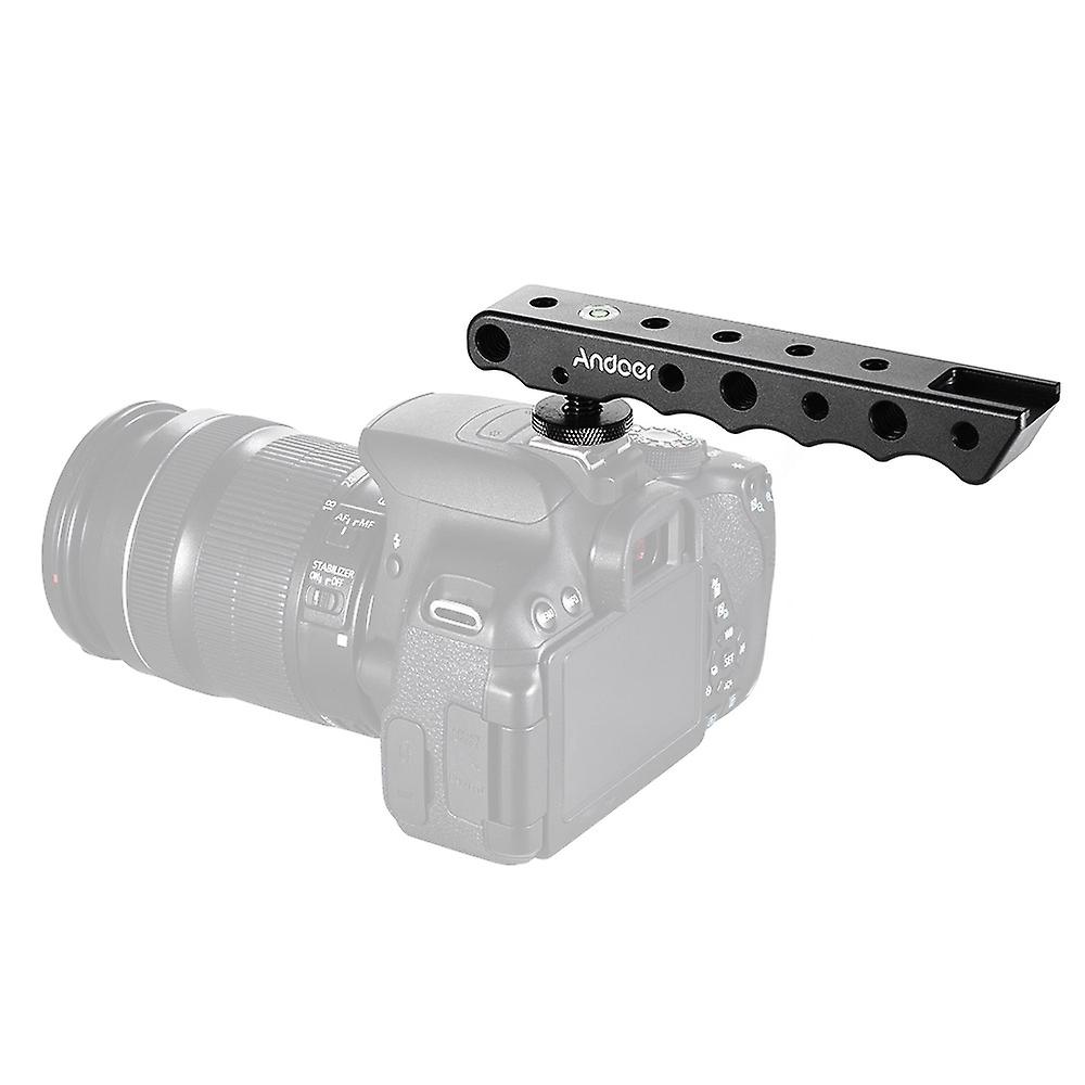 Video Top Handle Handgrip Stabilizing Grip W/ Cold Shoe + Bubble Level