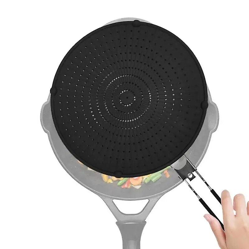 Splash Guard Pan Silicone Food Safety Splash Guard With Folding Handle Daily Cookware Accessories For Frying Pans Skillets