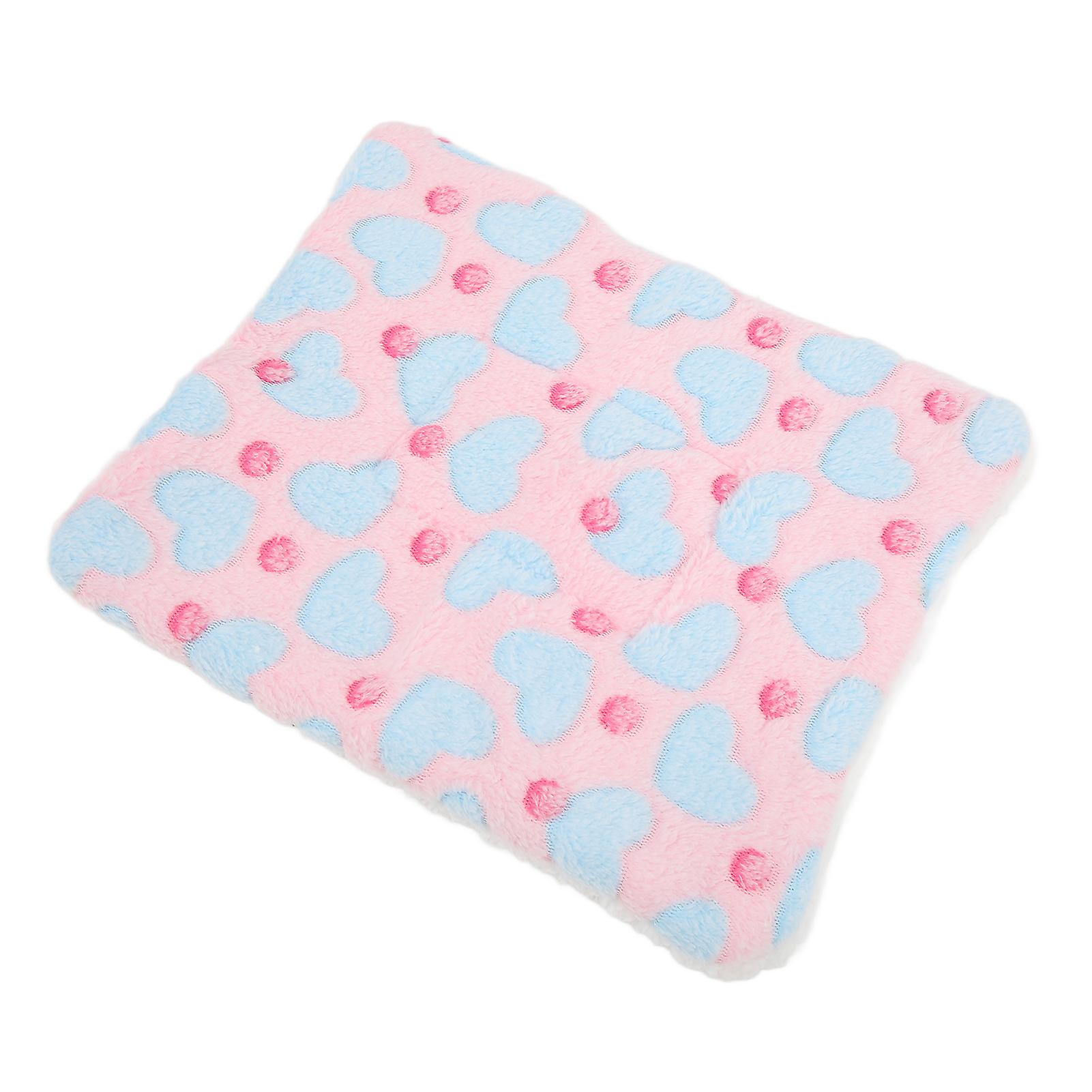 Hamster Warm Fleece Pad Soft and Comfortable Hamster Winter Warm Sleep Pad for Hamster Rabbits ChinchillaL Pink