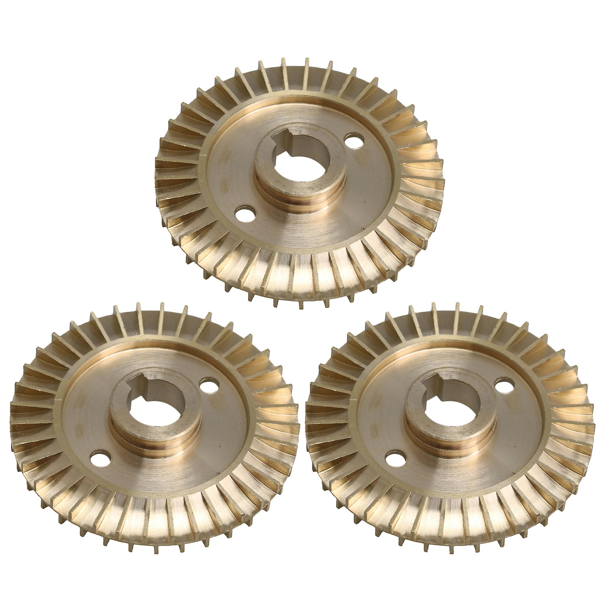 3pcs 60mm OD 12mm ID Brass Double Side Keyway Impeller Pump Accessories