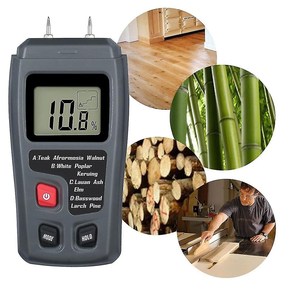 General Tools Digital Moisture Meter Water Leak Detector Moisture Tester Pin Type Backlit Lcd Display For Wood Moisture Detector For Firewood Pape