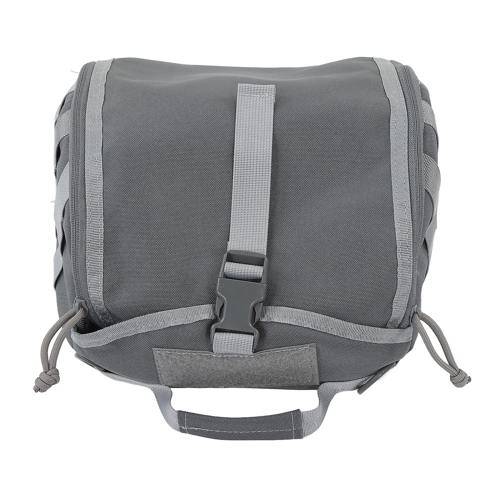 Adjustable Camping Helmet Storage Bag, Canvas, Anti-Scratch, Grey