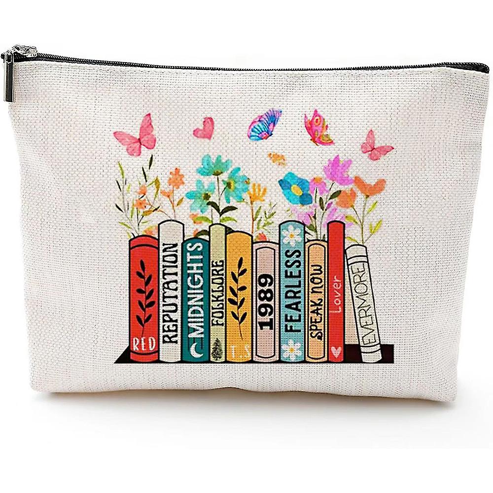 מתנות לאוהבי מוזיקה לנשים, תיק איפור נסיעות נייד, טיפוח העור תיק טואלטיקה תיק קוסמטיקה נסיעות עם רוכסן, מתנה בהשראת אלבום, TS סוויפטי אוהדים מתנה