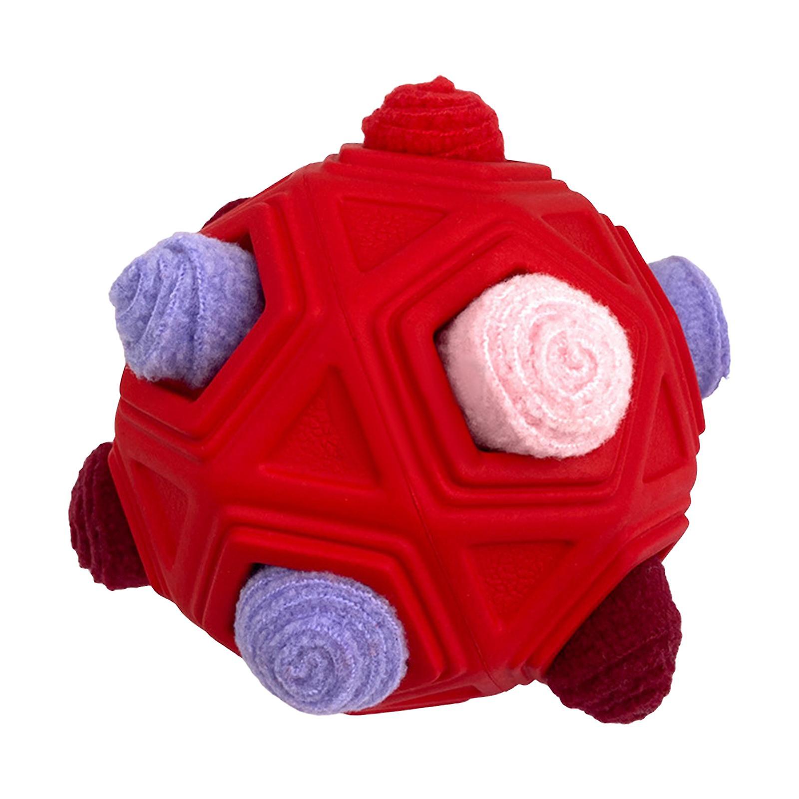 Dog Sniff Ball Treat Dispensing Encourage Foraging Skills Pet Sniffing Ball Red A