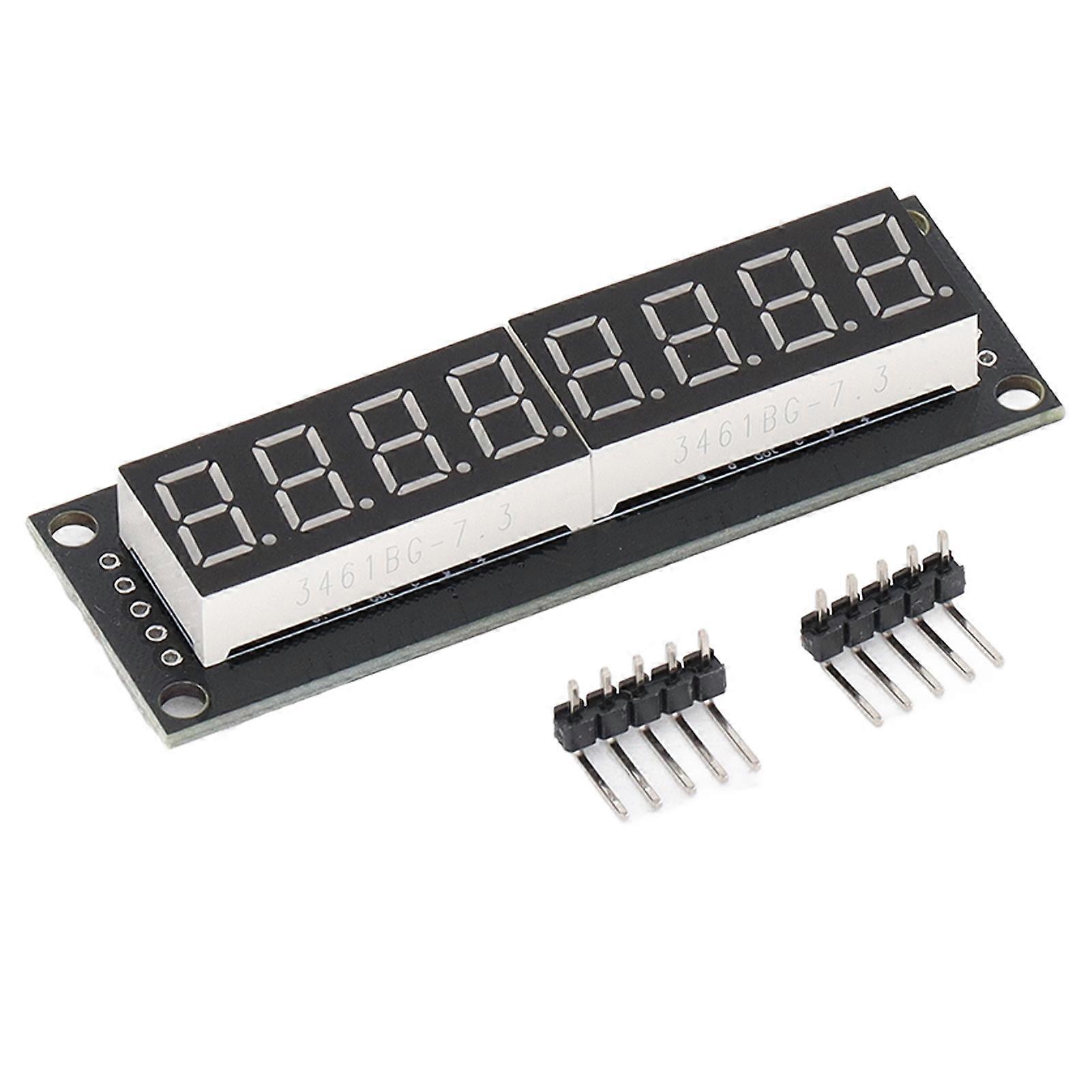 LED Display Digital Tube, Clock Double Dots Module 0.36in 8 Bit 7 Segment Green Light LED Clock Display Module 2OKLK