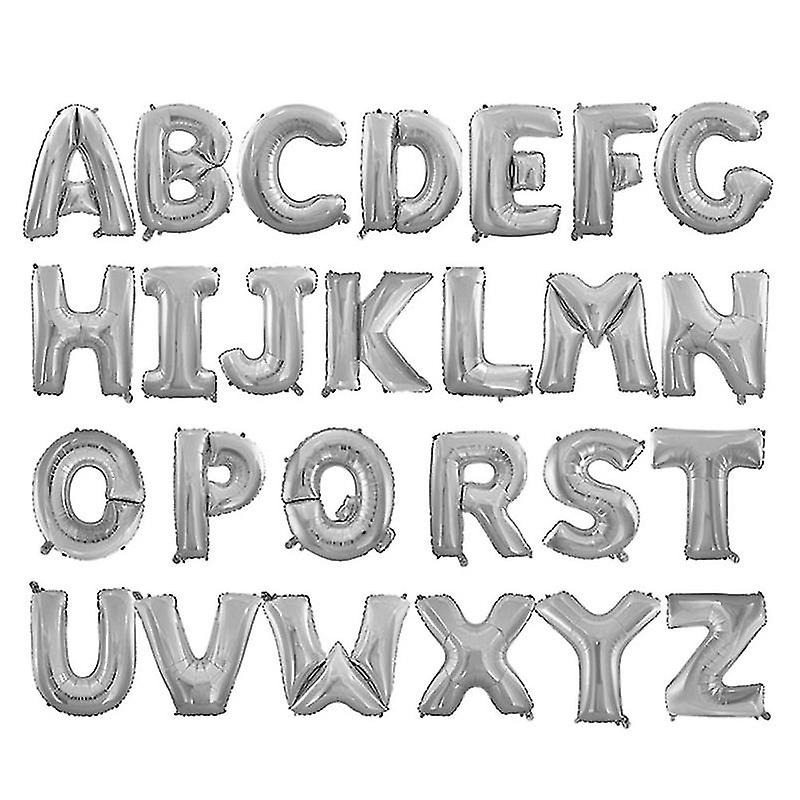 26pcs Letter Foil Balloons 16 Inch
