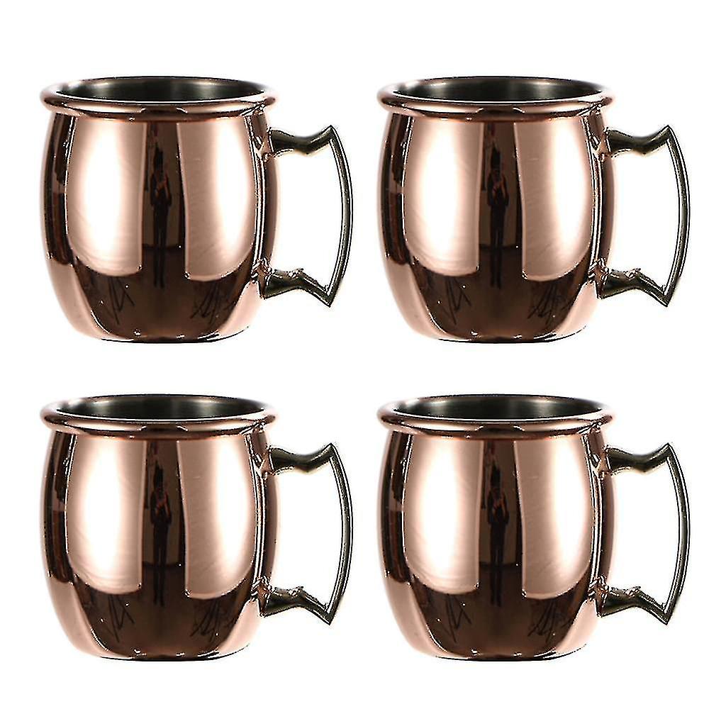 4 Pcs Copper Cups, Cups Made Of Solid Copper, Handmade, 60ml-hao
