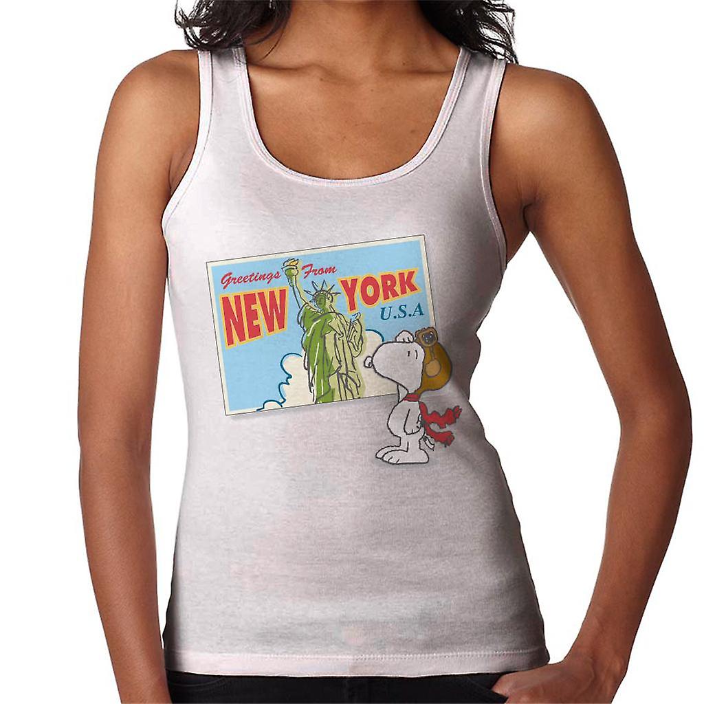 Peanuts Snoopy New York Postcard Design Women's Vest