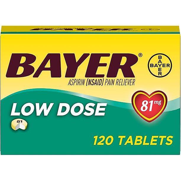 Aspirin Regimen Bayer Low Dose Pain Reliever Enteric Coated Tablets, 81mg, 120 Ct